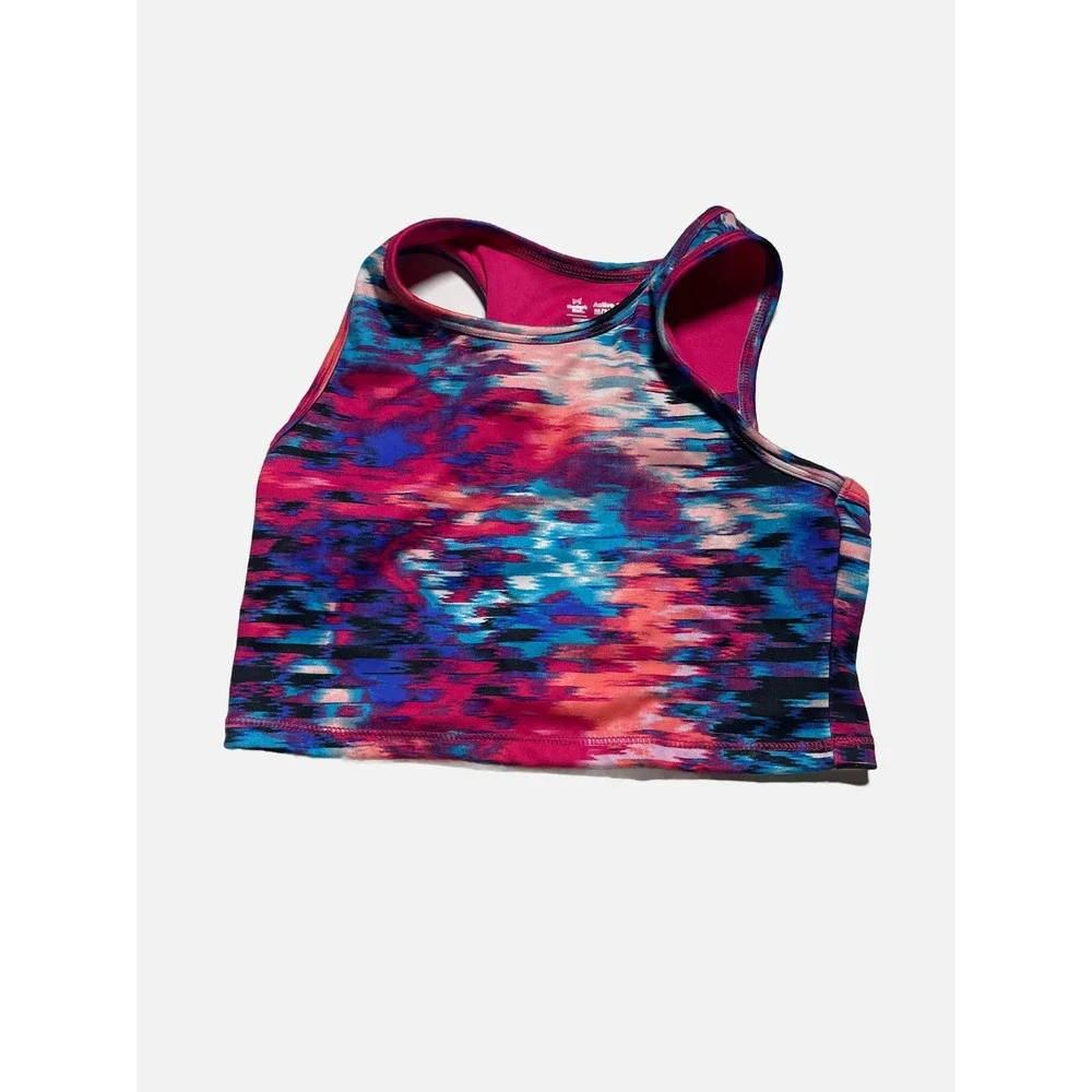Member's Mark Active Set Kids M 7/8 Pink Blue Fuchsia Blast Shorts Sports Top